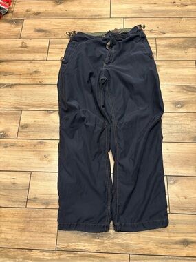 Vintage Y2K Gap Mens Medium Navy Blue Drawstring Waist Tech Cargo Pants Light